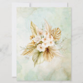 Budget najaar Waterverf simpele bruiloft Kaart (Achterkant)