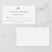 Budget najaar Waterverf terugval RSVP-kaarten Notitiekaartje (Voorkant / Achterkant)