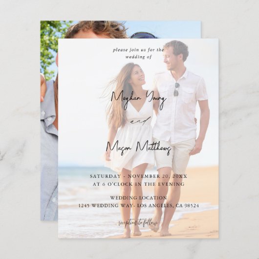 Budget Names Modern Foto 6 Wedding V3 (Voorkant / Achterkant)