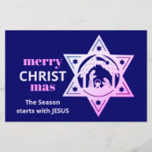 Budget Natitivity Christelijke CHRISTmas Kaart (Voorkant)