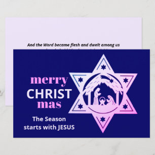 Budget Natitivity Christelijke CHRISTmas Kaart