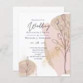 BUDGET Natural Earth Abstracte Trouw Uitnodigingen (Voorkant / Achterkant)