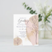 BUDGET Natural Earth Abstracte Trouw Uitnodigingen (Staand voorkant)