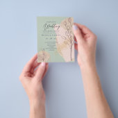 BUDGET Natural Earth Abstracte Trouwuitnodigingen Flyer (Hand)