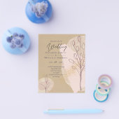 BUDGET Natural Earth Rustic Woodland Fall Weddensc Flyer (Enkel)