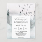Budget Natuur, Forest & Birds 2 Wedding Flyer (Voorkant)