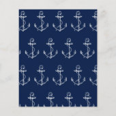 Budget Nautical Anchor Baby Boy Shower Uitnodiging (Achterkant)