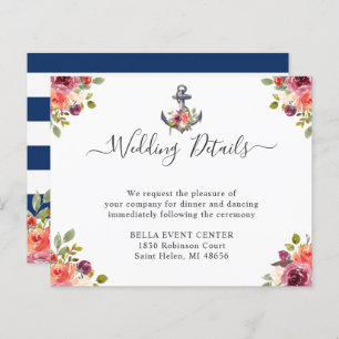 Budget Nautical Anchor Floral Wedding Details Kaar