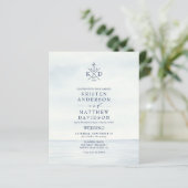 Budget Nautical Anchor Monogram Weddenschappen Uit (Staand voorkant)