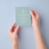 Budget Nautical Anchor Wedding Invite Zee Glass Flyer (Hand)