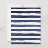 Budget Nautical Blue Floral Bridal Brunch Invite (Achterkant)