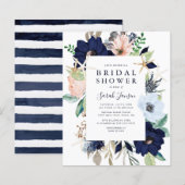 Budget Nautical Blue Floral Vrijgezellenfeest Uitn (Voorkant / Achterkant)