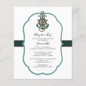 Budget Nautical Boy Baby shower Invitation (Voorkant)