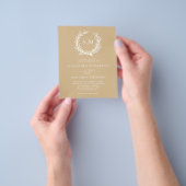 Budget Nautical Coral Reef beige Wedding Invite Flyer (Hand)