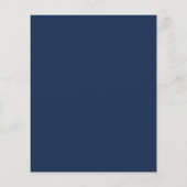 Budget Nautical Coral Reef Navy Blue Wedding Flyer (Achterkant)