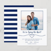 Budget Nautical Knot Photo Wedding Save the Date (Voorkant / Achterkant)