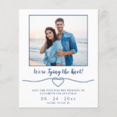 Budget Nautical Knot Photo Wedding Save the Date (Voorkant)