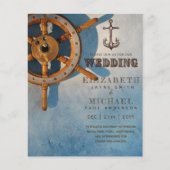 BUDGET Nautical Sailing Destination Wedding Invite (Voorkant)
