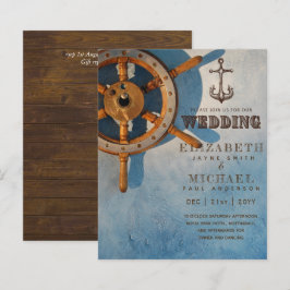 BUDGET Nautical Sailing Destination Wedding Invite