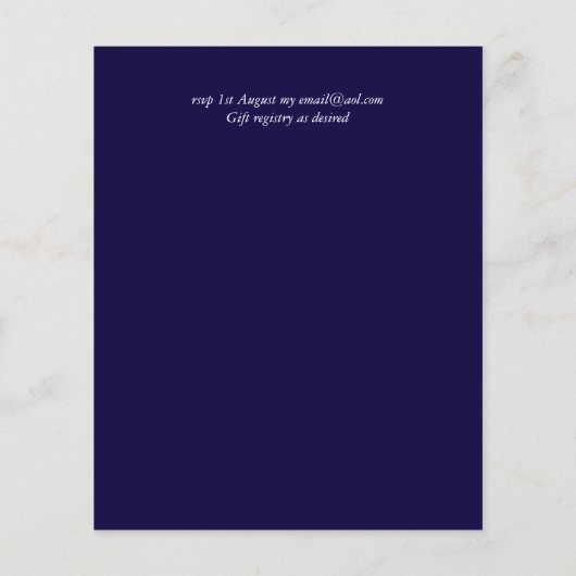 BUDGET Nautical Sailing Destination Wedding Invite (Achterkant)