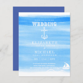 BUDGET Nautical Sailing Destination Wedding Invite