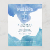 BUDGET Nautical Sailing Destination Wedding Invite (Voorkant)