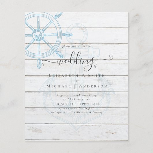 BUDGET Nautical Ships Wheel Weddenschap (Voorkant)