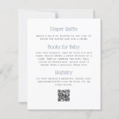 Budget Nautical Teddy Bear QR Code Boy Baby Shower (Achterkant)