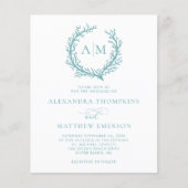 Budget Nautical Wedding Coral Reef Zee Glass Blue Flyer (Voorkant)