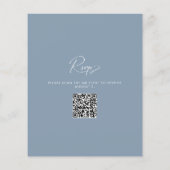 Budget nautische anker bruiloft nodigen blauwe QR  Flyer (Achterkant)