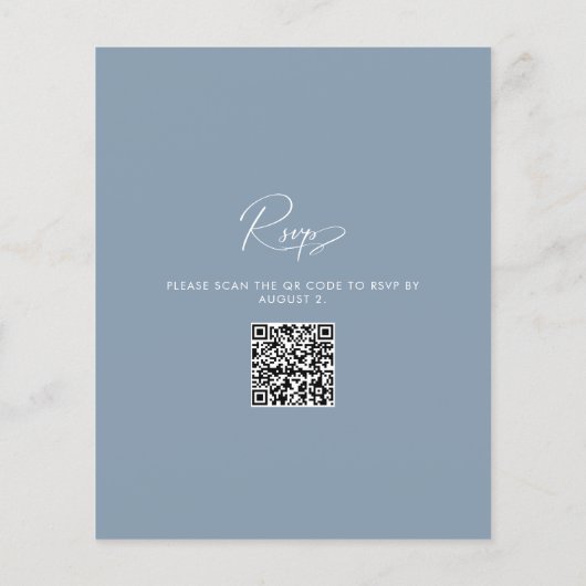 Budget nautische anker bruiloft nodigen blauwe QR  Flyer (Achterkant)