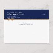 ⚓ Budget Nautische Koppeling van de Knoop Save the Aankondigingskaart (Achterkant)