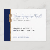 ⚓ Budget Nautische Koppeling van de Knoop Save the Aankondigingskaart (Voorkant)