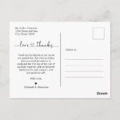 Budget Navy 5 Foto Wedding Hartelijk dank Briefkaa Briefkaart (Achterkant)