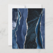 Budget Navy Blau Zilveren Agate Calligrafie Bruilo (Achterkant)
