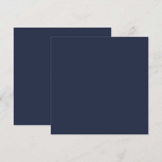 BUDGET Navy Blauw Monochroom TROUWEN Bedankkaart (Voorkant / Achterkant)