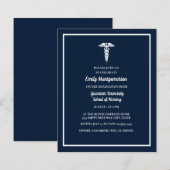 BUDGET Navy Blauw Witte Verpleegsterschool Afstude (Voorkant / Achterkant)