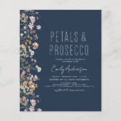 Budget Navy Blauwe Blauwe Blauwe Bladeren & Prosec Flyer (Voorkant)