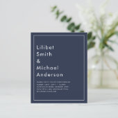 BUDGET Navy Blauwe Monochroom TROUWEN (Staand voorkant)