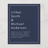 BUDGET Navy Blauwe Monochroom TROUWEN (Voorkant)