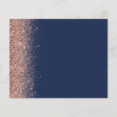 Budget Navy Blauwe Roze Gouden Glitters Bewaar de  (Achterkant)