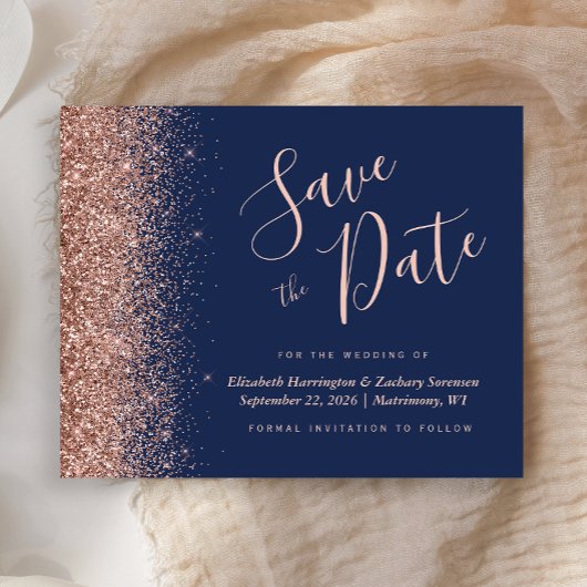 Budget Navy Blauwe Roze Gouden Glitters Bewaar de 