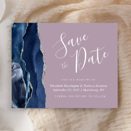 Budget Navy Blauwe Zilveren Agate Mauve Bewaar de 