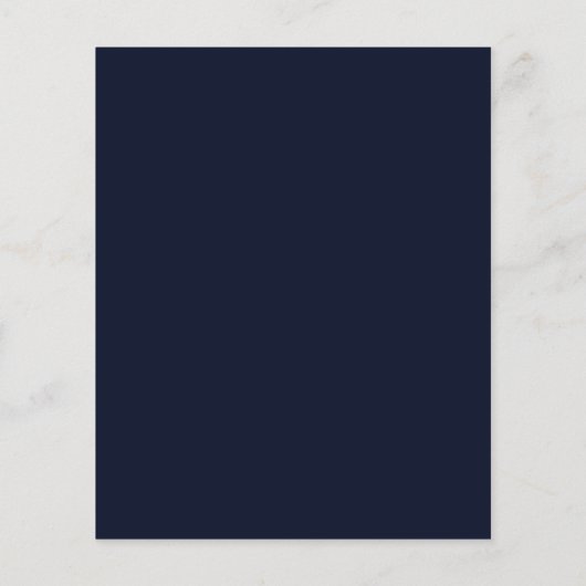 Budget Navy Blue Blush Pink Floral Wedding (Achterkant)