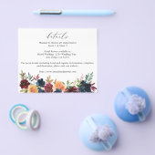 Budget Navy Blue, Burgundy & Peach Floral - Gegeve Flyer (Enkel)