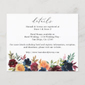 Budget Navy Blue, Burgundy & Peach Floral - Gegeve Flyer (Voorkant)