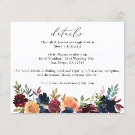 Budget Navy Blue, Burgundy & Peach Floral - Gegeve Flyer