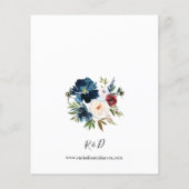 Budget Navy Blue, Burgundy & White Floral Wedding (Achterkant)