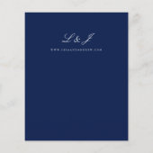 Budget Navy Blue Calligraphy Wedding (Achterkant)