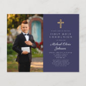 Budget Navy Blue Cross Photo Boy First Community (Voorkant)